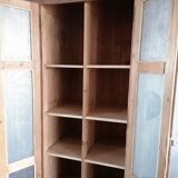 Vintage wooden wardrobe, 4 doors, cloakroom style.