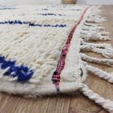 Azilal Vintage Rug 276x180 cm - Blue Geometric Patterns