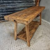 Old workbench side table washbasin furniture 54 x 170 cm