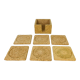 6 vintage 70's cork coasters