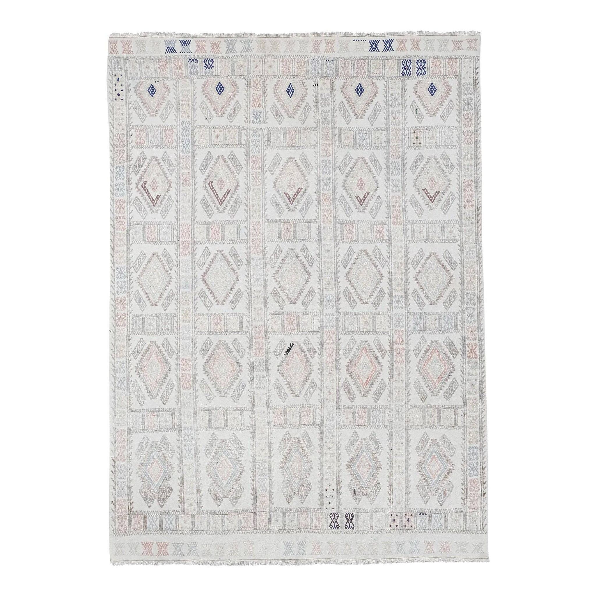 Kilim turc vintage tissé main 156x216 cm