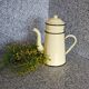 Pale yellow enamelled coffee maker