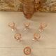 Antique Pink Blown Glass Pitcher Set + 6 Vintage Liqueur Glasses