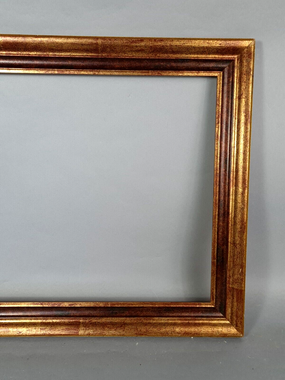 Gilded wood frame gold leaf antique finish 70x47 for painting 61x38 cm SB