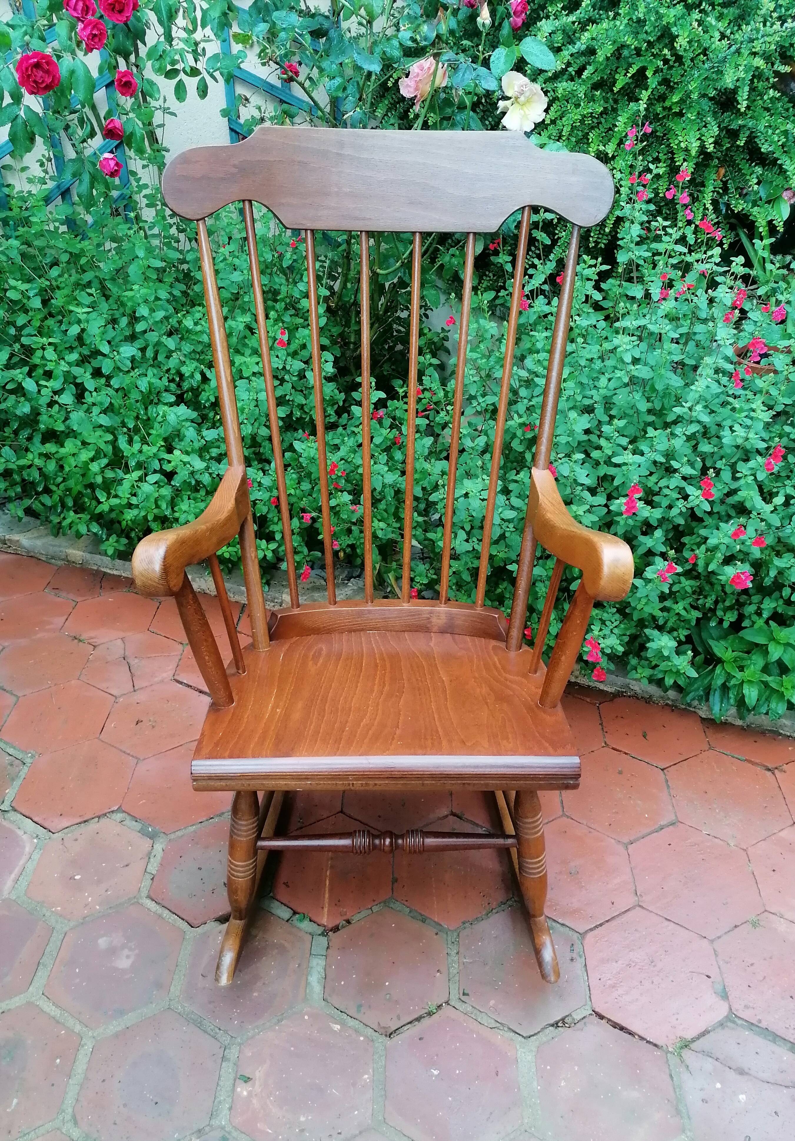 Wooden rocking chair