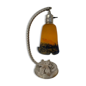 Lampe en bronze argente art deco