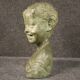 Sculpture in bronze painted terracotta bust of a child