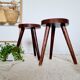 Pair of antique tripod stools