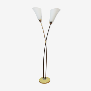 Rare Mid-century White Flower Floor Lamp by Zukov - 1960