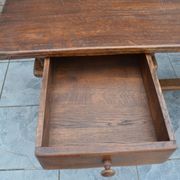 "Brutalist" farmhouse desk/table in solid oak