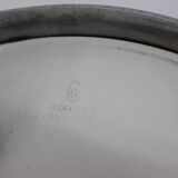 Unique set of six large Bauhaus chrome ceiling lamps/flush mounts, 1940s