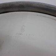 Unique set of six large Bauhaus chrome ceiling lamps/flush mounts, 1940s