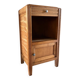 Table de chevet cube en chêne annees 50