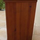 Large jam jar in solid cherry wood with its secret drawer and one door