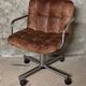 Storm leather office chair by Yves Christin for Airborne