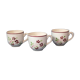 3 vintage cups of Salins earthenware