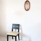 Miroir ovale en bois d'artisan 28x49cm