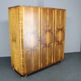 1930s Bauhaus Wardrobe by Vichr & Spol in walnut Finish, Czechoslovakia