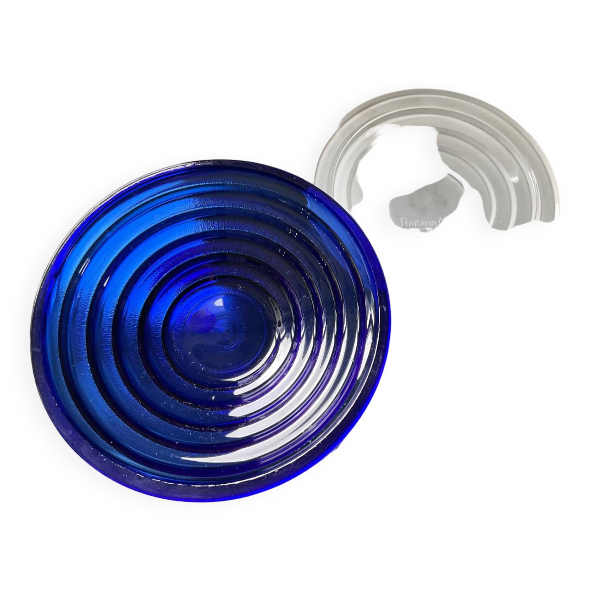 Duo of Fontana Arte glass pockets