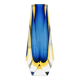 Flavio Poli vase for Seguso - Sommerso - Murano - Blue & Amber