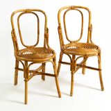 Pair of very beautiful rare original 1960s Italian bamboo chairs