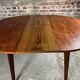 Scandinavian round teak table with integrated extension 70'S