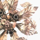 Floral metal ceiling lamp design MM Lampadari 70s