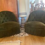 Pair of vintage toad armchairs