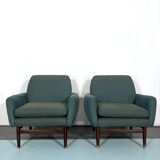 Italian Mid-century wood modern armchairs from 60s