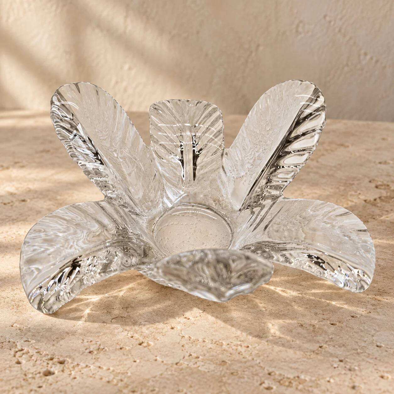 Bougeoir "Fleur" en cristal