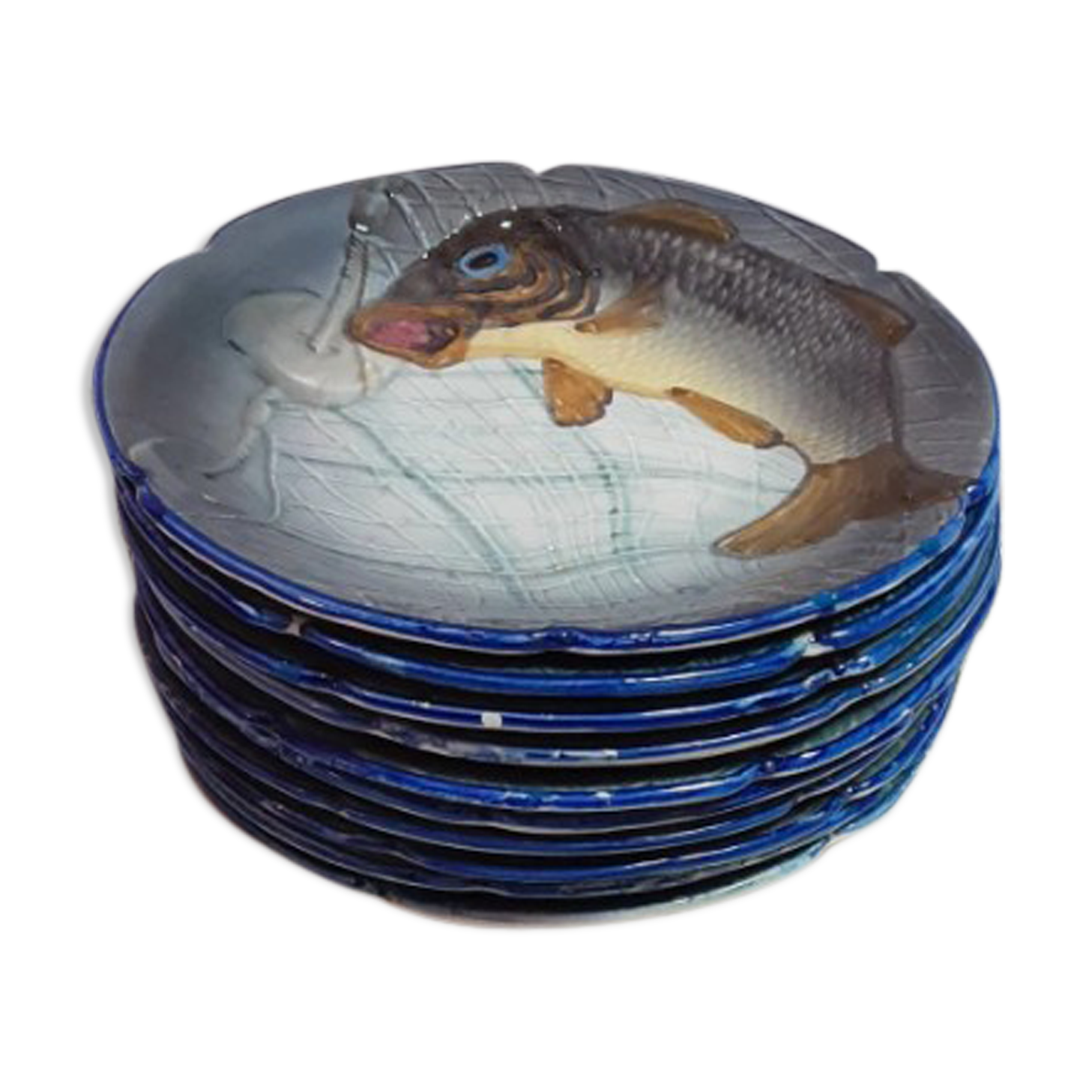 Vintage fish plate service