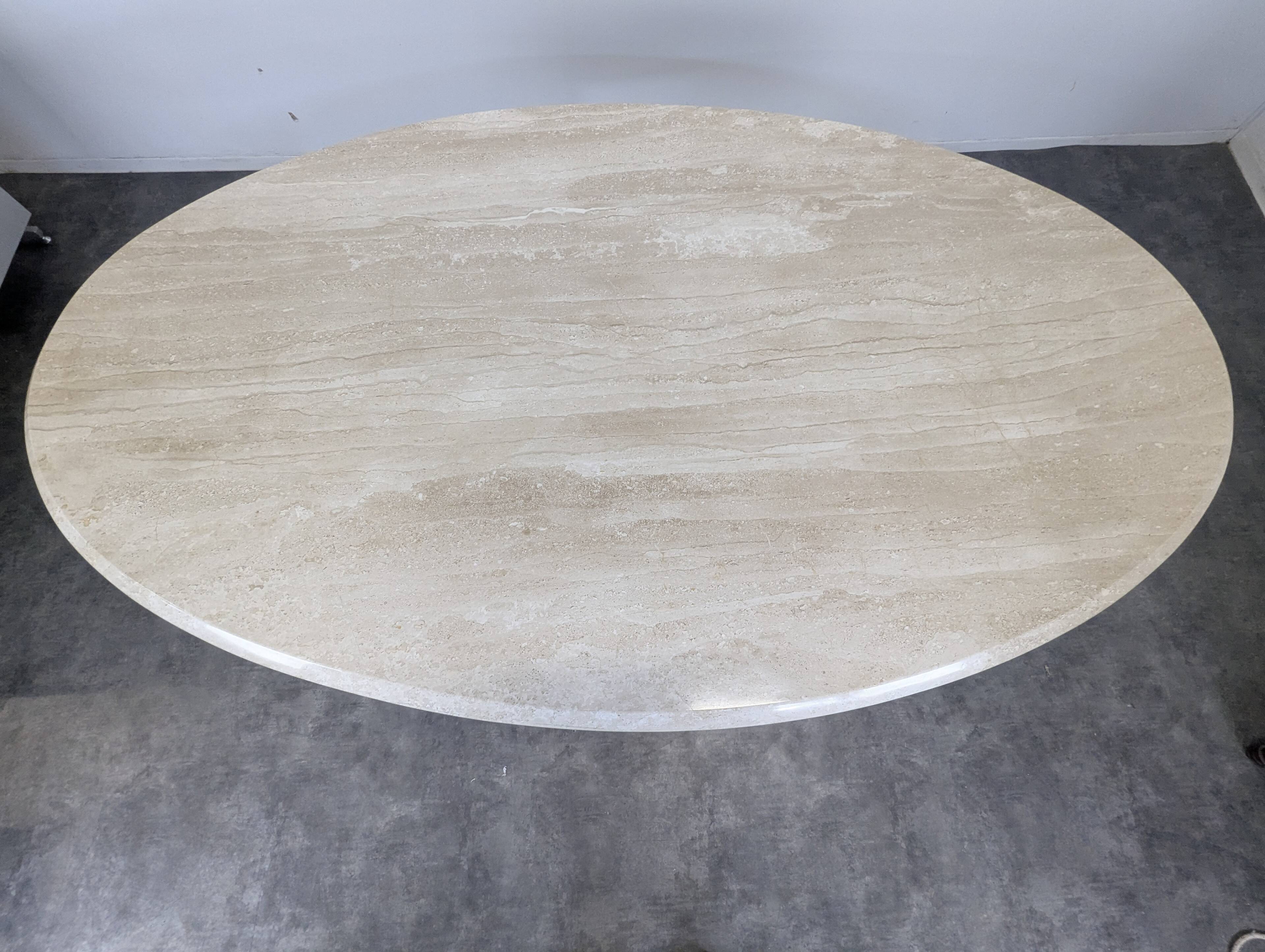 1970s travertine dining table
