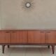Mid-century Scandinavian teak sideboard design