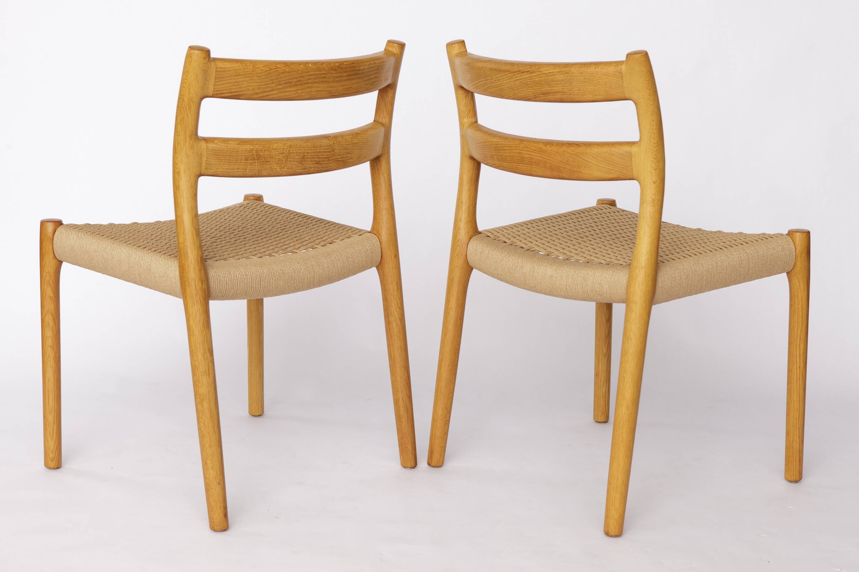 Set of 6 Niels Otto Møller Model 84 Dining Chairs in Oak | Danish Vintage