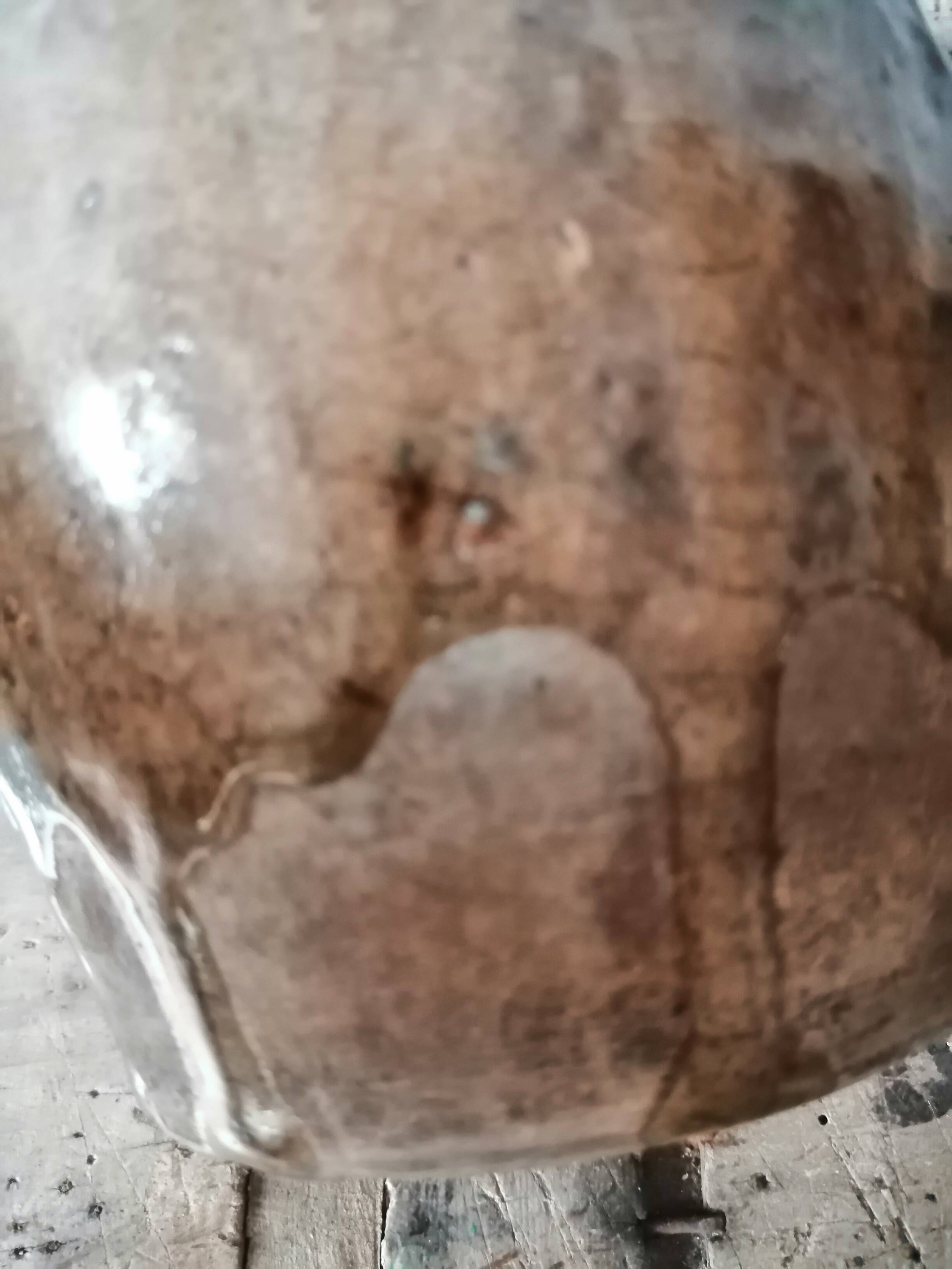 Small very old glazed jug