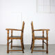 Chaises médiévales vintage en chêne, lot de 4