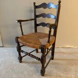 Provencal straw armchair