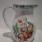 Pitcher decorated with ceramic peaches Himark Italy