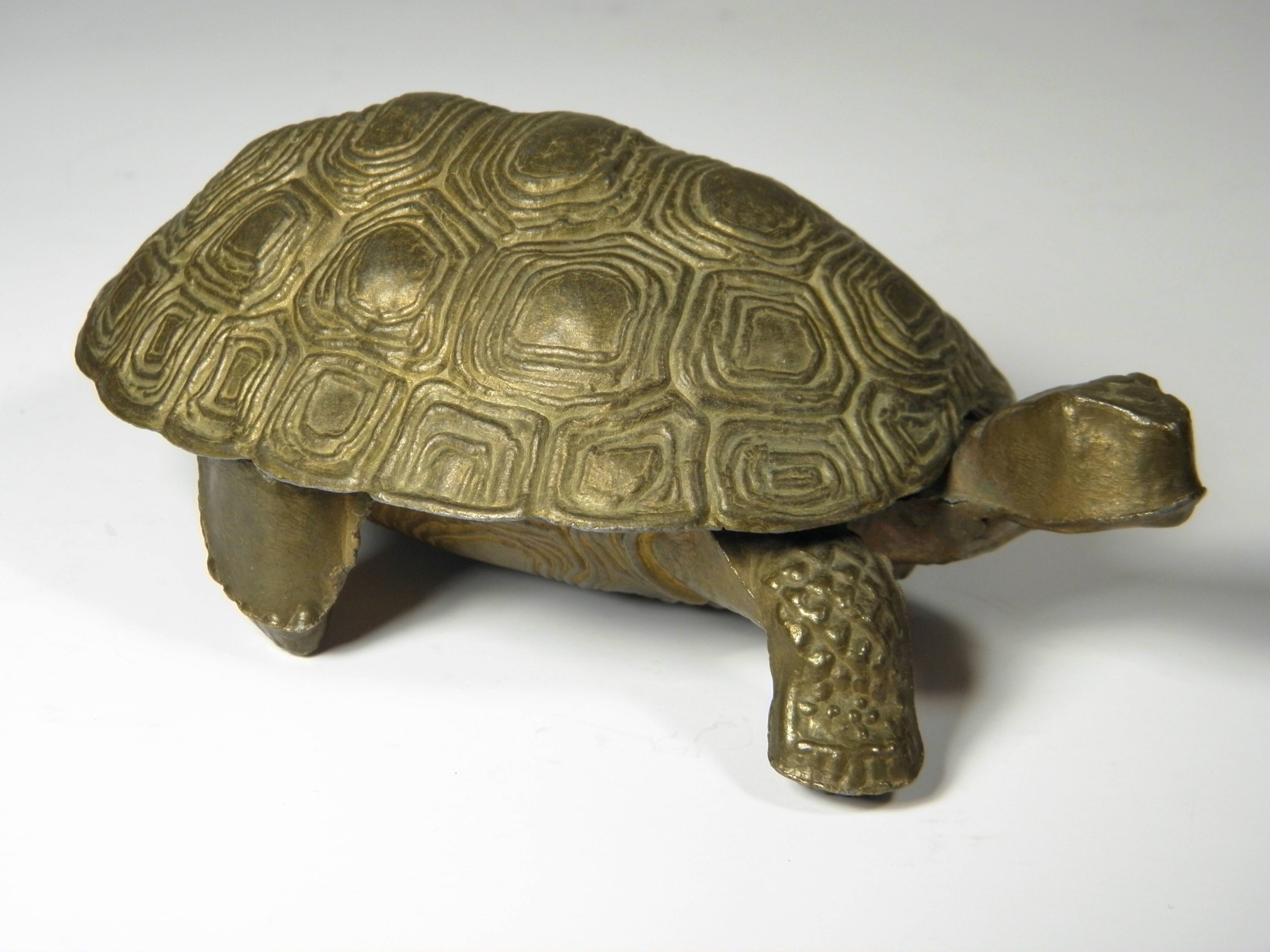 "turtle" ashtray in brass