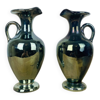 Paire de vases grès flammé Cytere Rambervillers