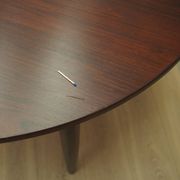 Table ronde en palissandre, design danois, années 1970, production : Danemark