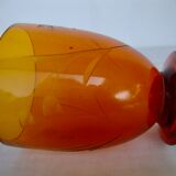 Blown and chiseled crystal vase