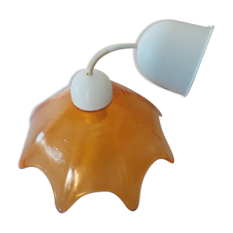Suspension star orange glass