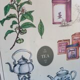 2 metal plates "coffee & tea"