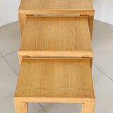 Model 777 ash nesting tables by Afra & Tobia Scarpa for Cassina, Italy 1960s