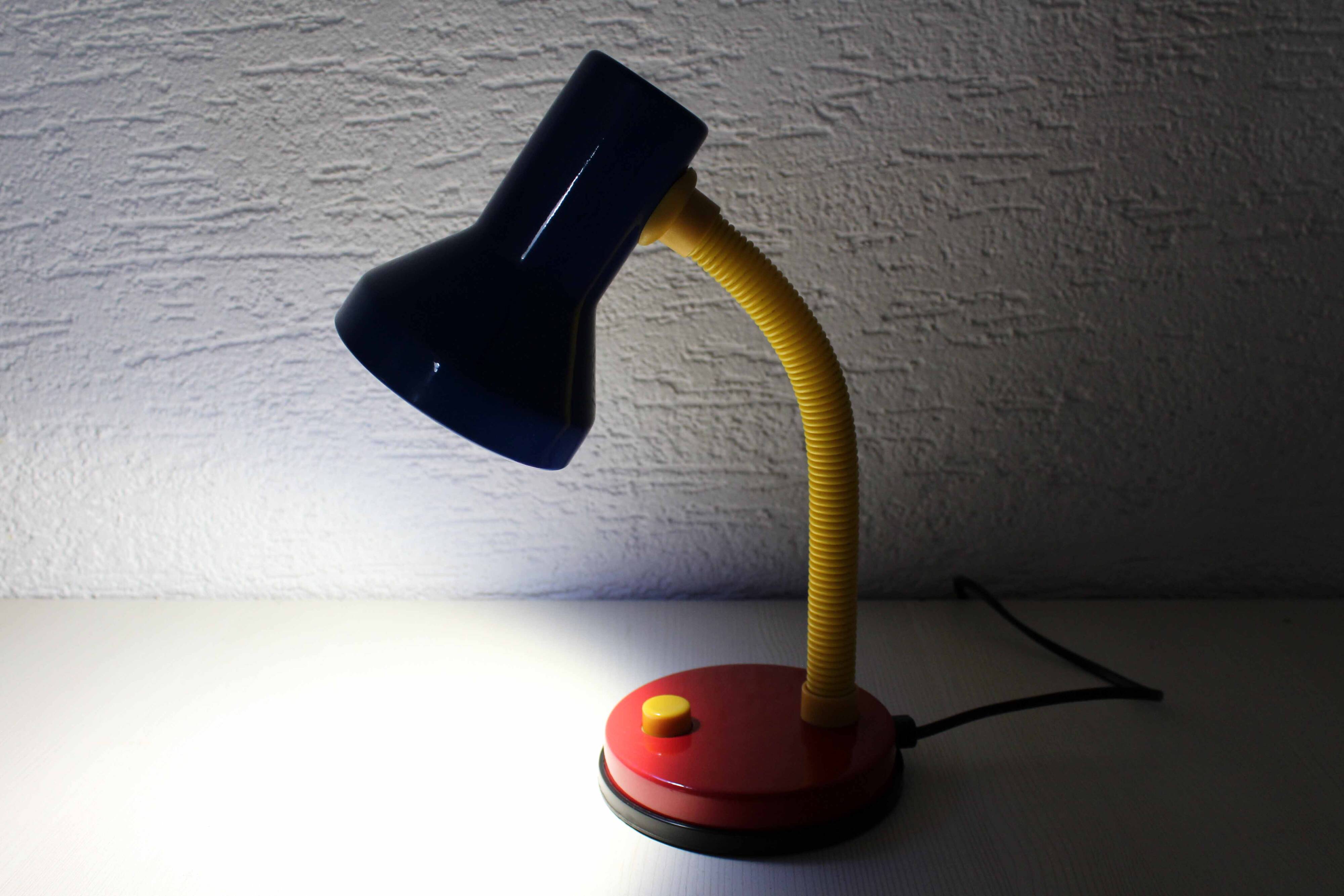 Lampe de bureau multicolore 1980