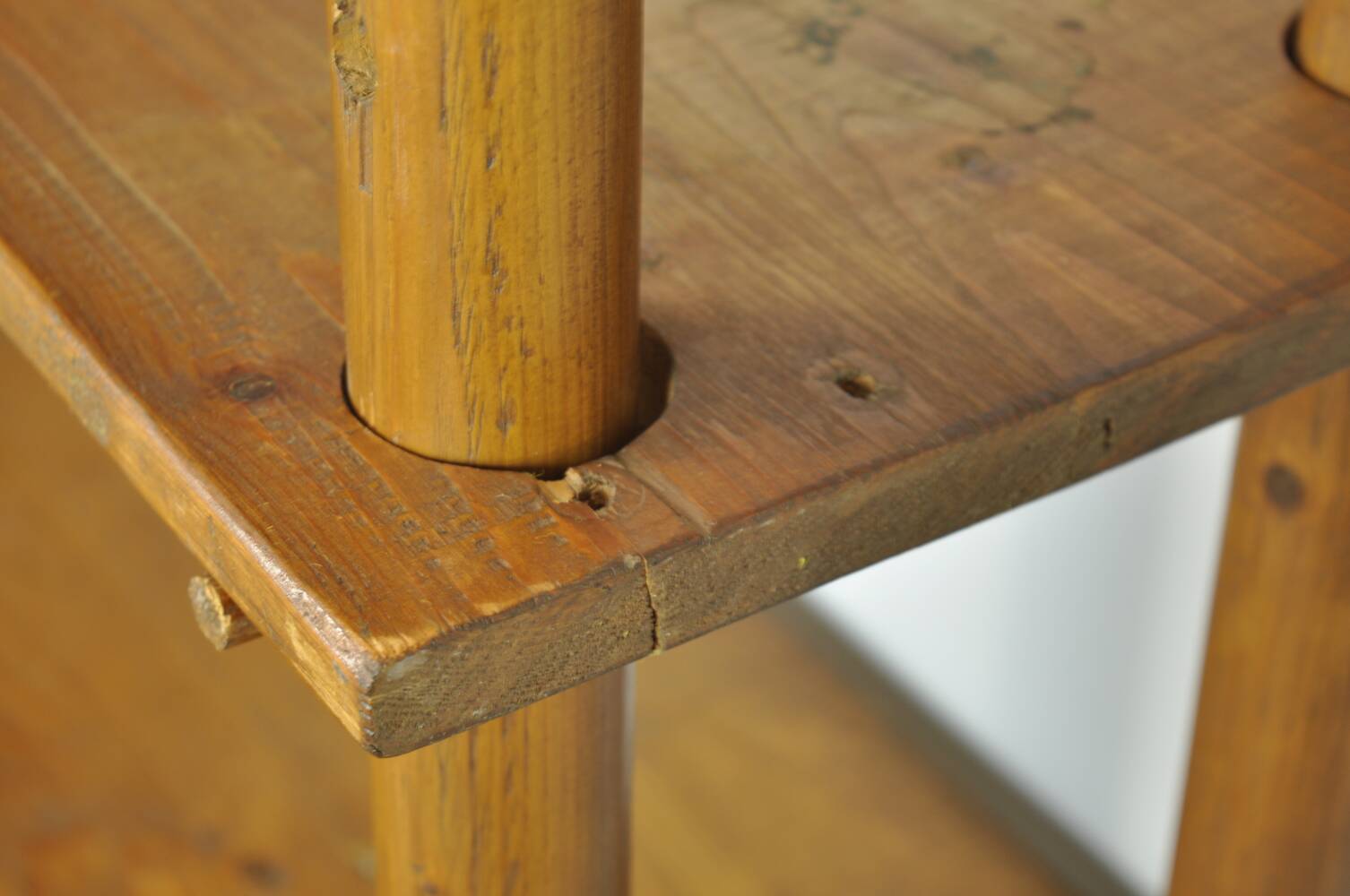 Handmade wooden bookshelf, 1960s