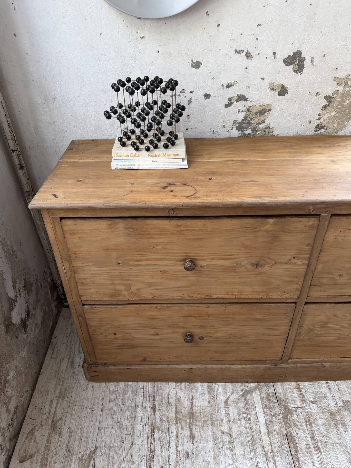 1950s pine workshop furniture 175cm
