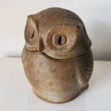 Ceramic owl sculpture - signed Agnès Escala - France, 1960s
