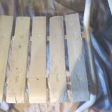 Pair of white garden armchairs